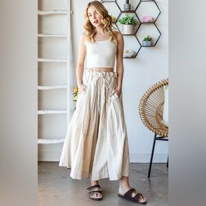 Oli & Hali Pleated Wide Leg Pants